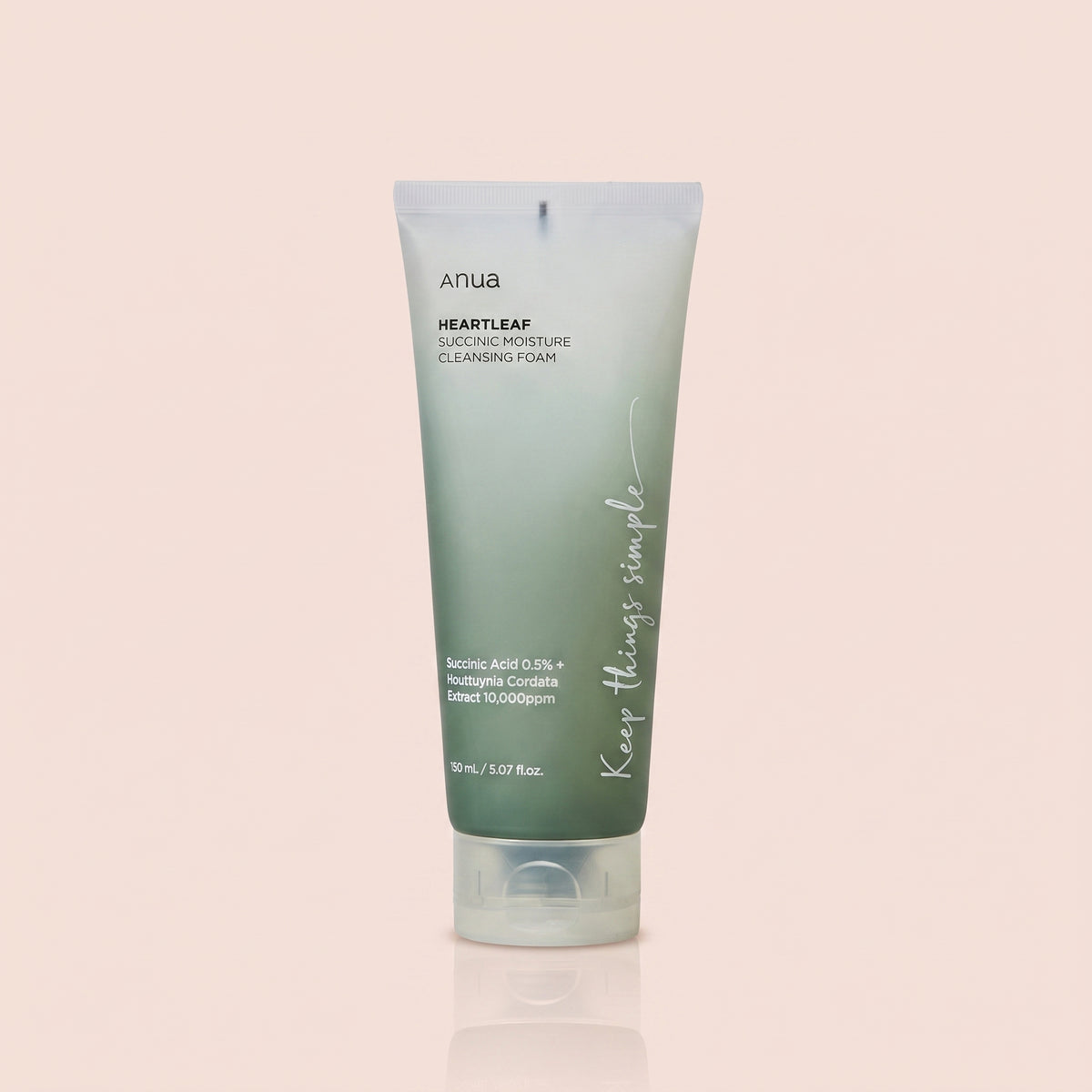 ANUA Espuma de Limpeza Facial Hidratante com Ácido Succínico e Heartleaf 150ml